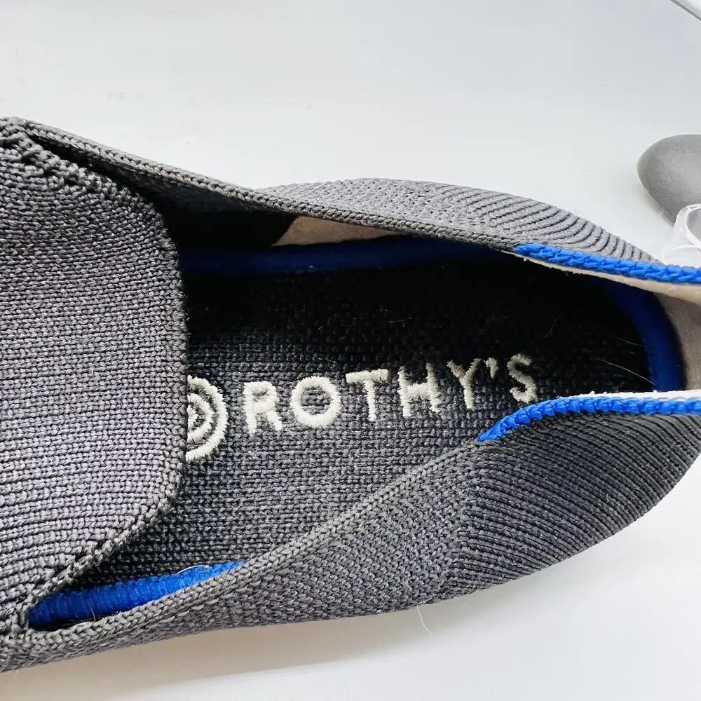Rothy's Shoes Womens 6.5 Black Knit Slip On Low Top Sneakers Comfort Casual
